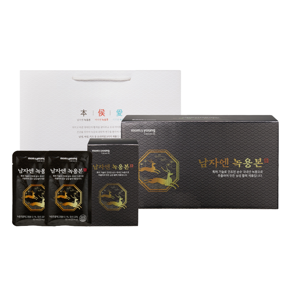 몸엔용 남자엔 녹용본 아연 홍삼 과라나 아르지닌 타우린 헛개 유산균 30p, 500ml, 3개 68,500원