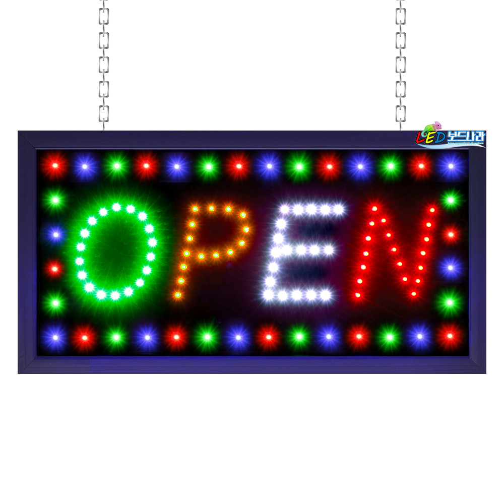LED보드나라 영업중LED보드 LED간판 오픈 네온, A형_영업중 3색보드, 1세트 26,800원