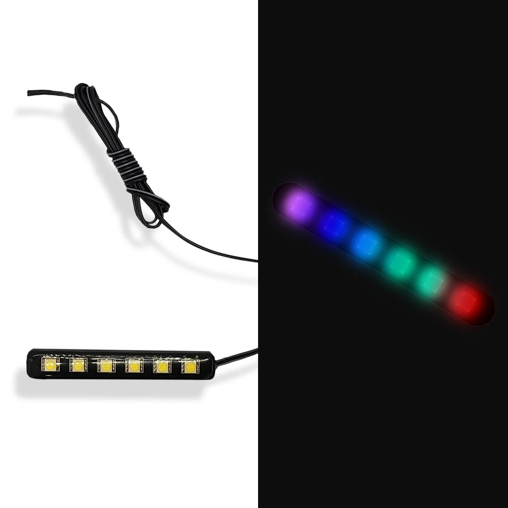 SB 오토바이 12V용 6구 싸이키 LED 스트로브 RGB 동시 교차 모듈내장형, 1개 6,000원