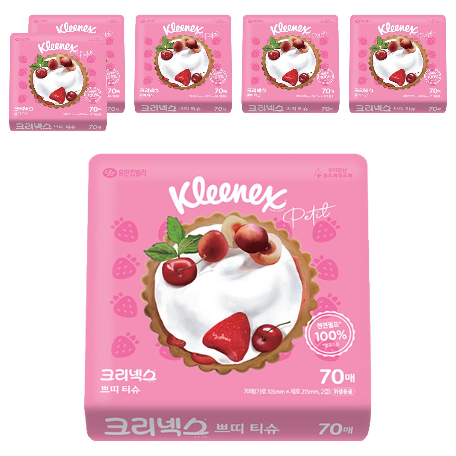 크리넥스 휴대용 천연펄프 쁘띠티슈 2겹 랜덤발송 5,520원