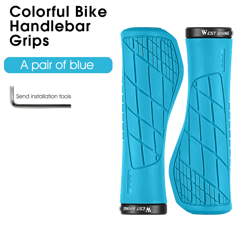 WEST BIKING 자전거 그립 고무 MTB 도로 충격 방지 미끄럼방지 핸들 바 커버 사이클링, [04] Blue-060 25,580원