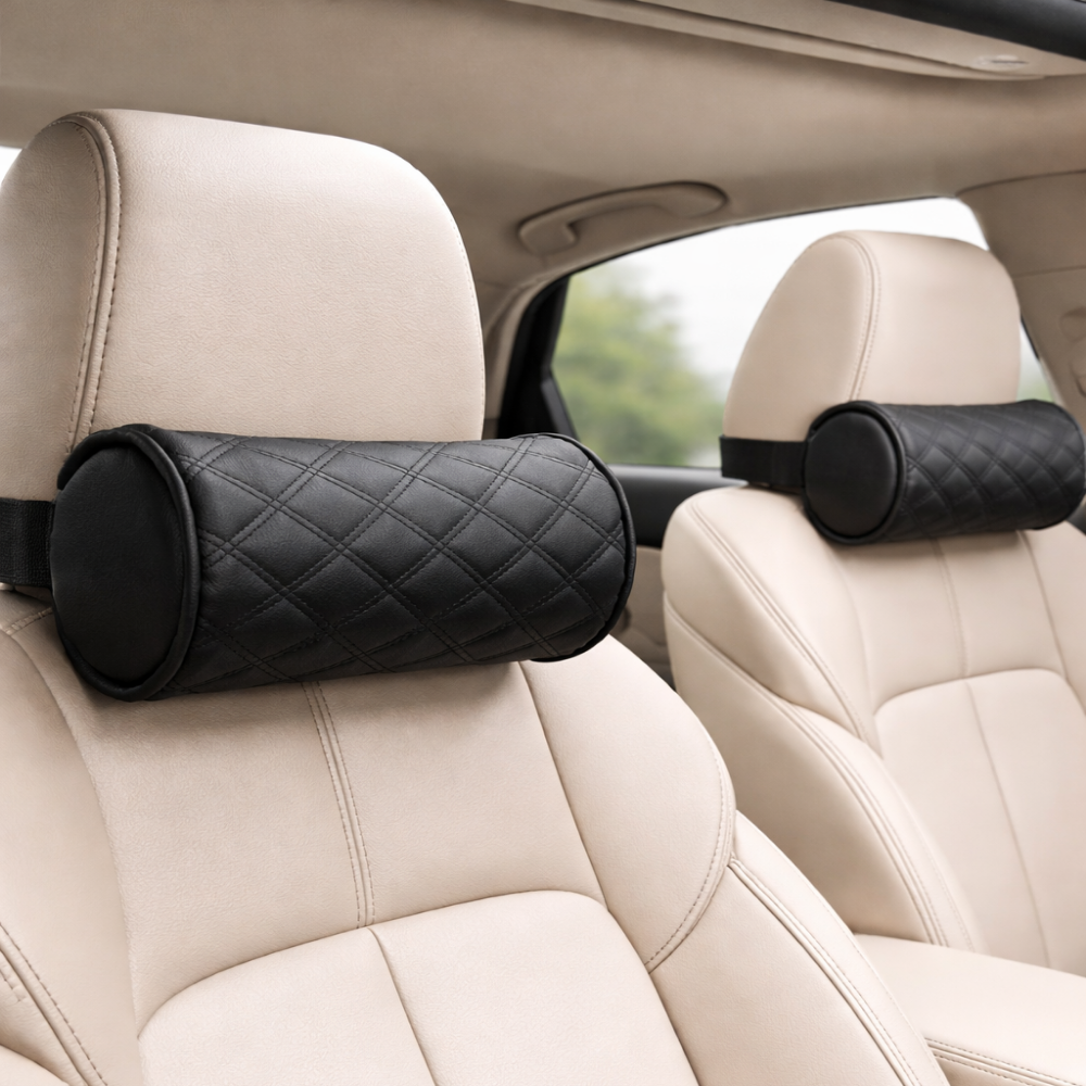 차량용 목쿠션 자동차 목베개 운전석 목받침 목쿠션 의자목쿠션 요추쿠션, 1개, 블랙 14,800원