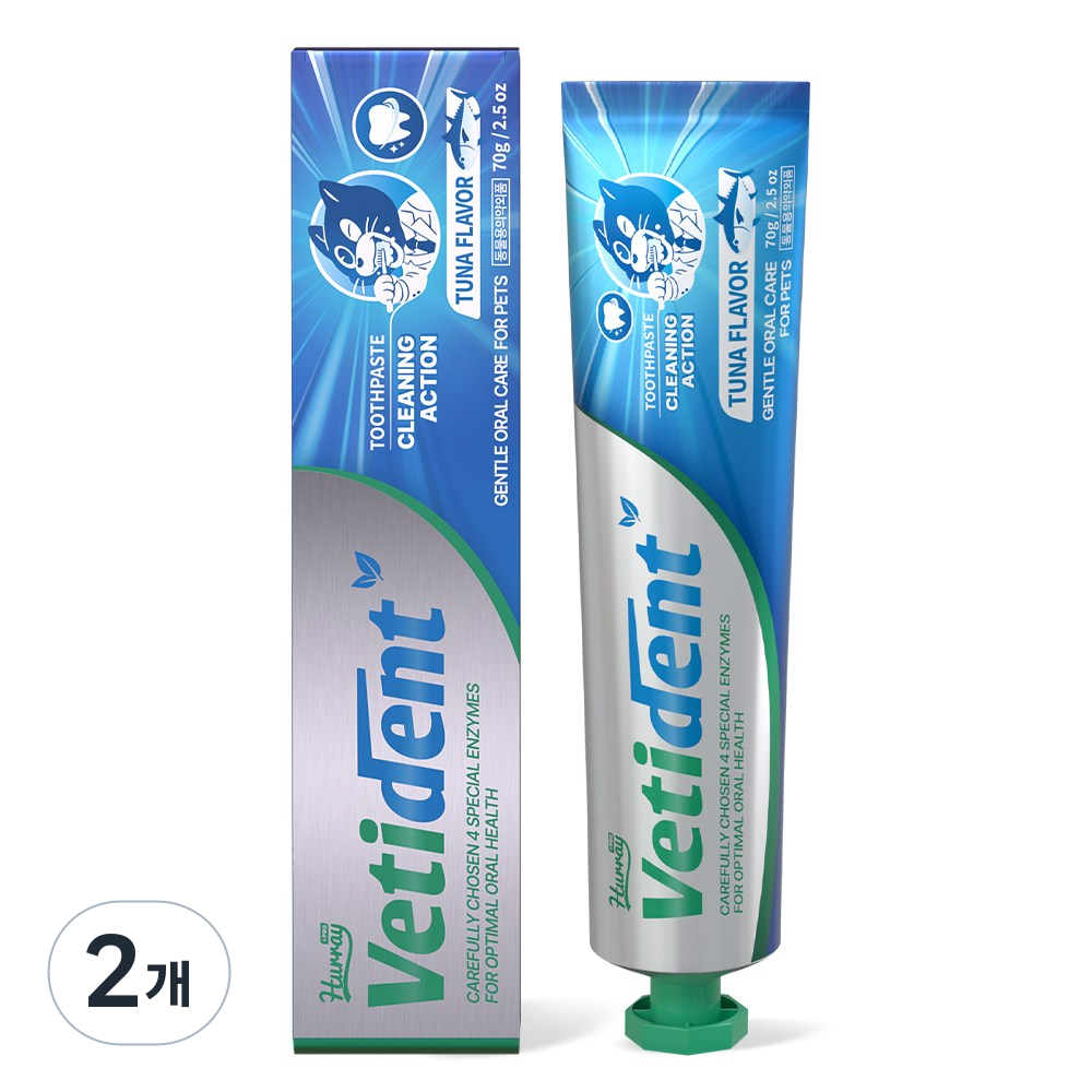 허레이 프로 베티덴트 바르는 치약 강아지 고양이 겔타입 입냄새 치석 효소 잇몸염증 제거 참치향, 70g, 2개 23,900원