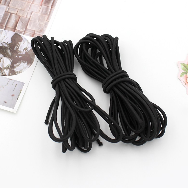 (4야드) 블랙 고무스트링끈 스트링고무줄, 블랙, 1개 1,400원