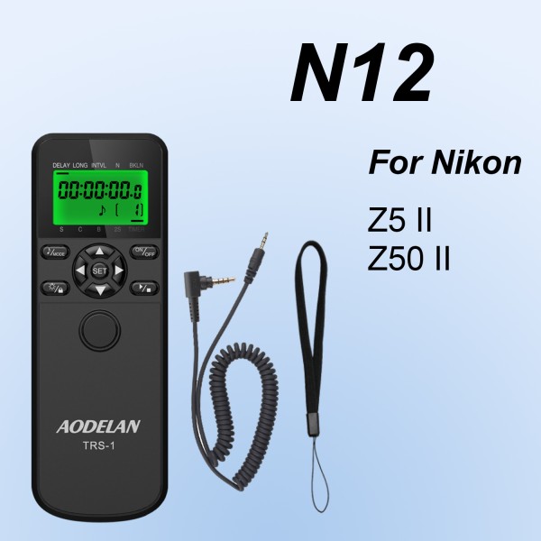 AODELAN 인터벌로미터 유선 타이머 리모컨 셔터 릴리즈 니콘 ZR Z5II 및 연속 26,500원