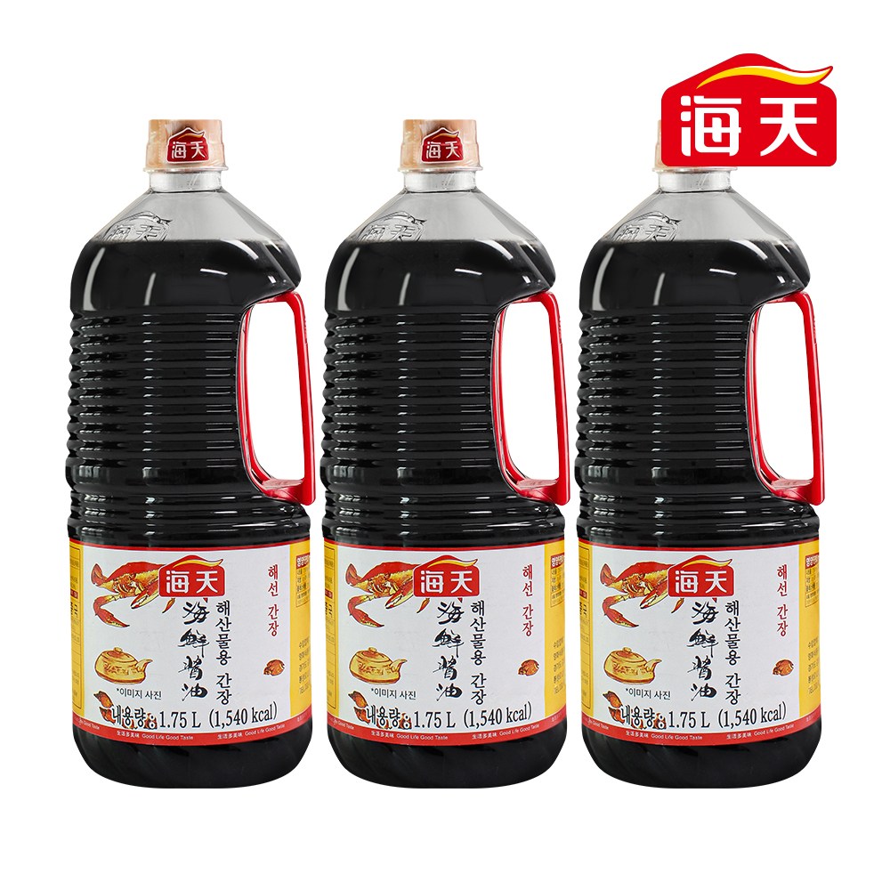 해천 해선간장 해물간장 조미료간장, 3개, 1.75L 22,500원
