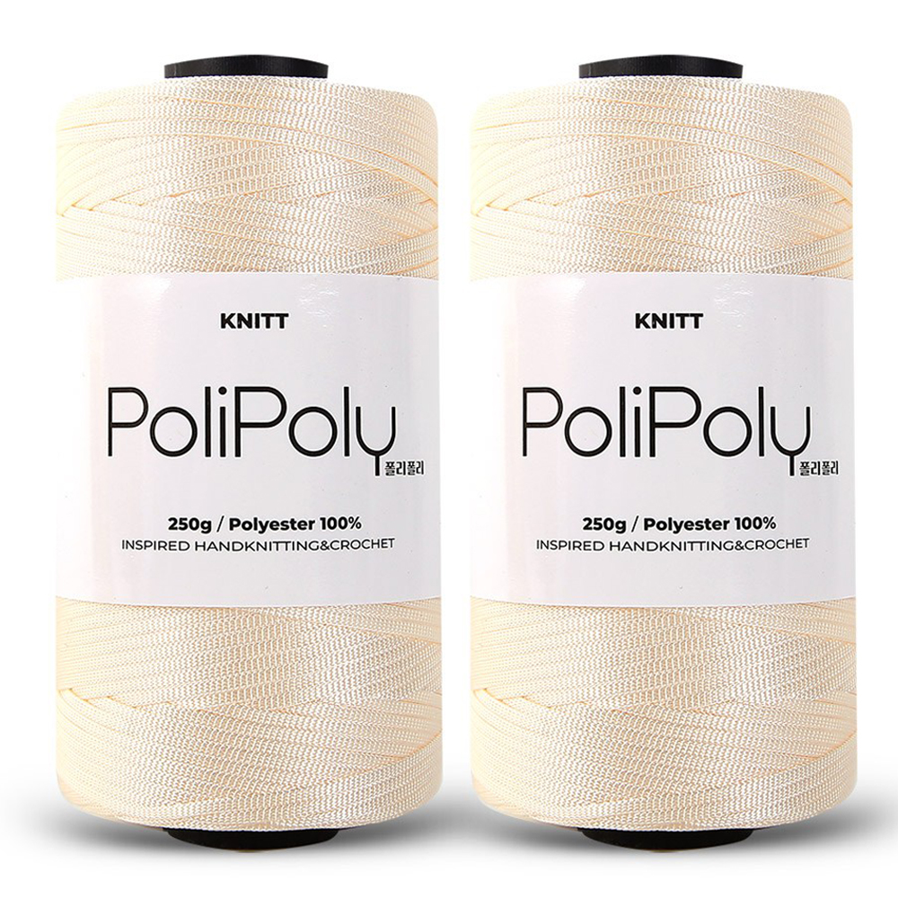 니뜨 폴리폴리 뜨개실 250g, 2개, 아이보리 15,000원