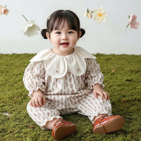 몽실이 플라워 카라 여아 우주복 가을 유아용 외출복 사진촬영 기념일 29,900원