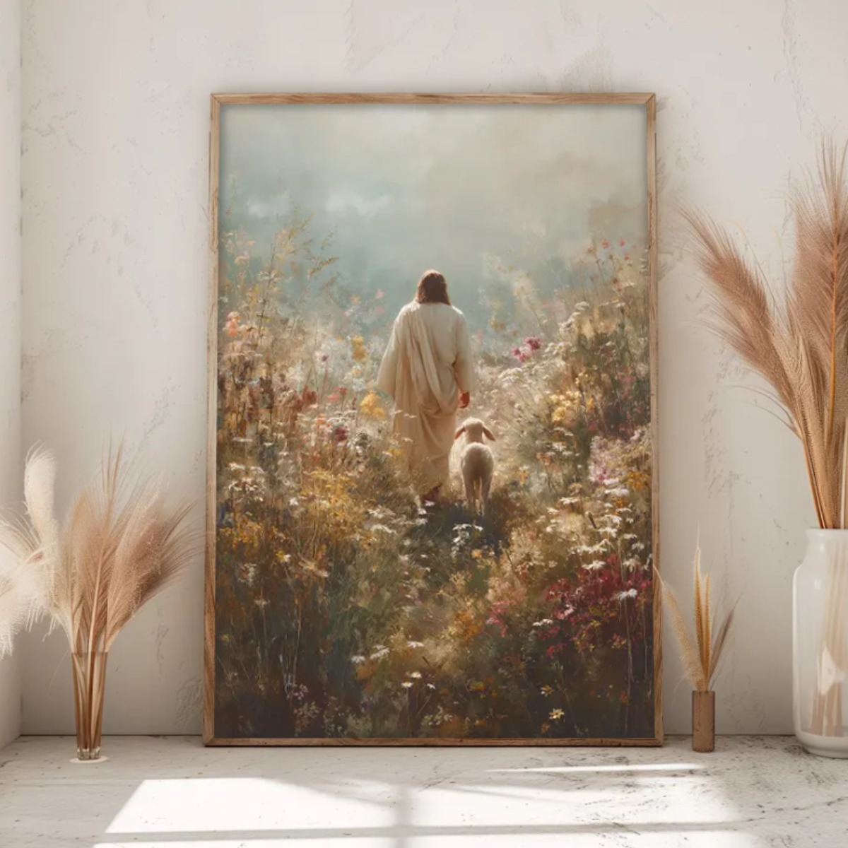 선한 목자 예수님 가로형 세로형 신앙 성경 잃어버린 양 교회 기독교 집들이 선물, 무광골드 23,000원