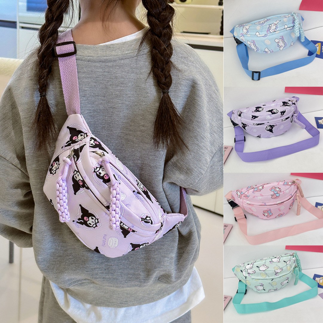 산리오 크로스백 시나모롤 힙색 쿠로미 슬링백 마이멜로디 폼폼푸린 12,400원