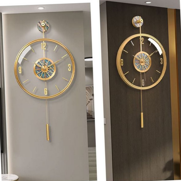 거실 벽 시계 모던 럭셔리 홈데코 무소음 벽 시계 선물용 골드 원형 인테리어 138,630원