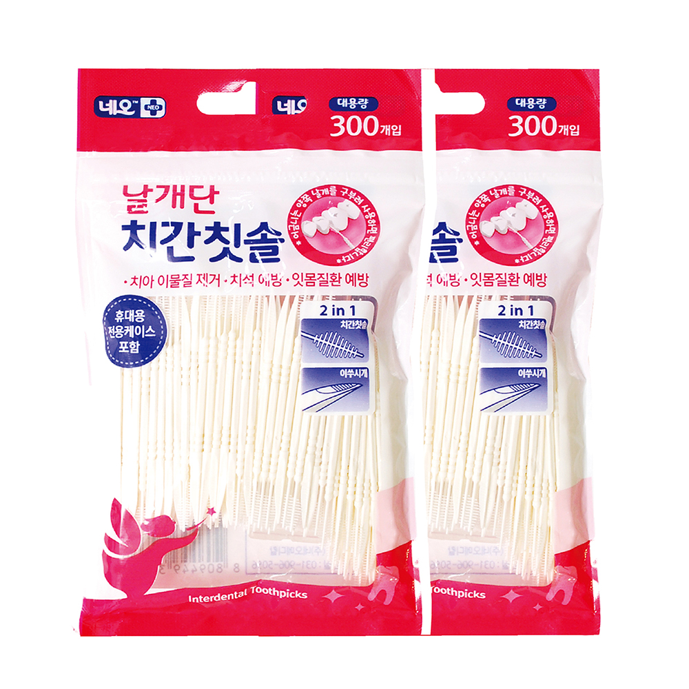 네오 메디칼 날개단 치간칫솔, 300개입, 2개 6,200원