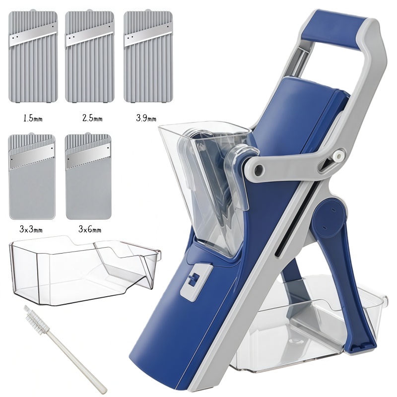 만능 슬라이서 채칼 야채 무 양배추 당근 채썰기 양파 마늘 감자 채칼6종 칼날세트, 1개, 그레이네이비 69,900원