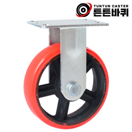 고중량 8인치 고정 우레탄 바퀴 산업용 캐스터 500kg 바퀴폭 60mm 22,700원