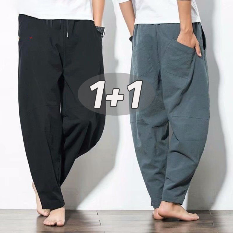 1+1 빅사이즈/여름/남성의류/리넨/재주얼/오버핏/면 마/9부/밴딩 팬츠/중년남성 /바지 25,800원