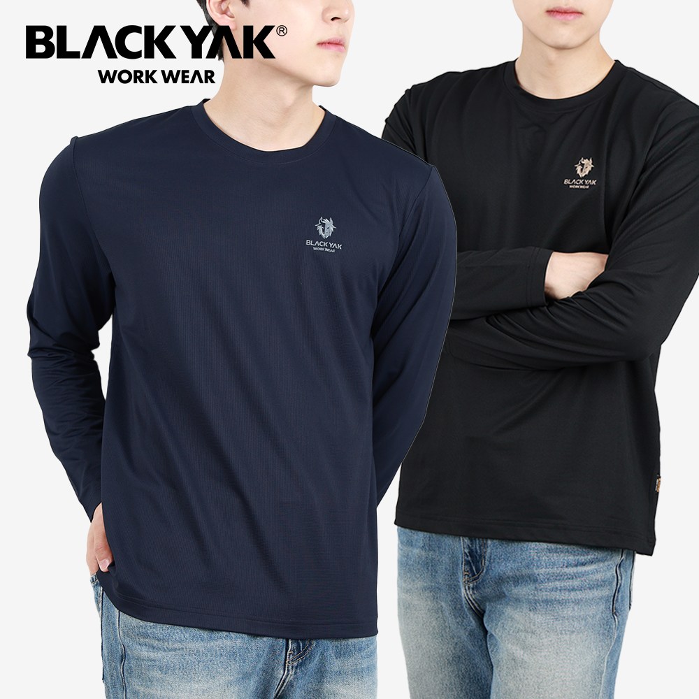 블랙야크 베이직 통기성 립조직 긴팔 라운드티셔츠 39,800원