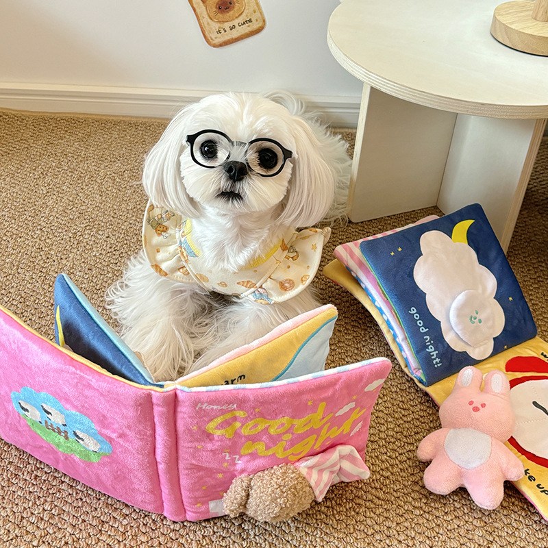 강아지 장난감 책, 소리 내기 책, 애완 동물 장난감 노즈워크장난감, 1개, 분홍색 23,570원