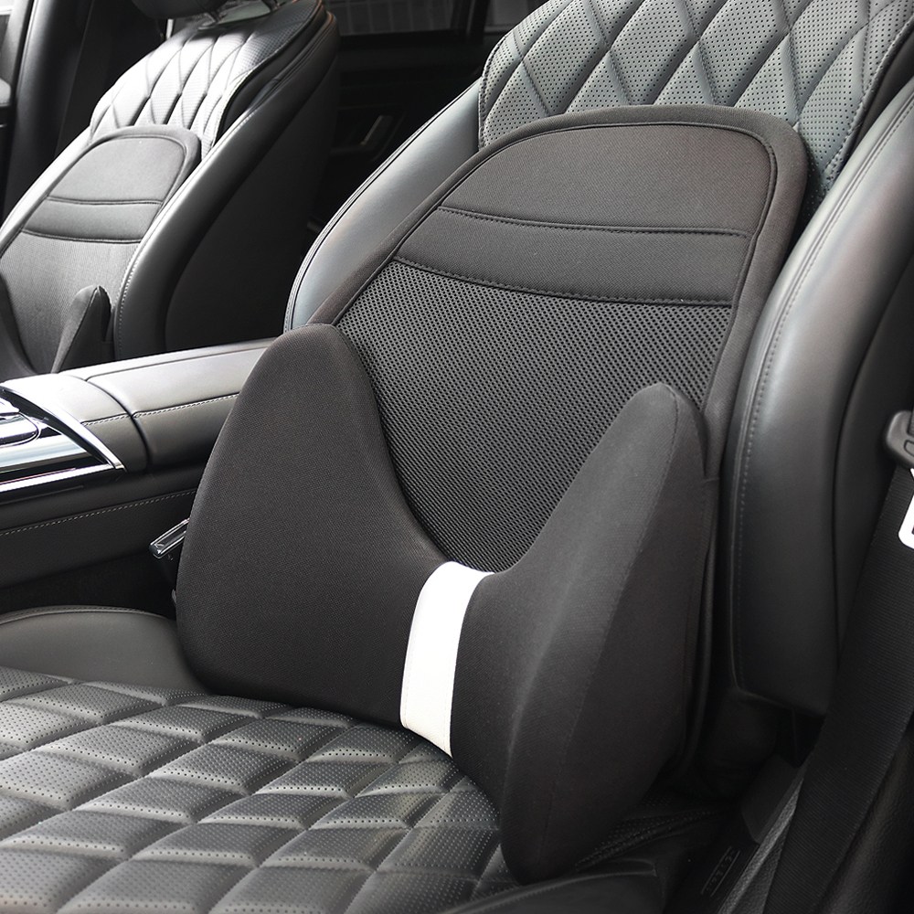 나파 가죽 자동차 허리 등 쿠션 SORONA BMW 벤츠 볼보 차량용, 1개, a-프리미엄블랙 39,800원