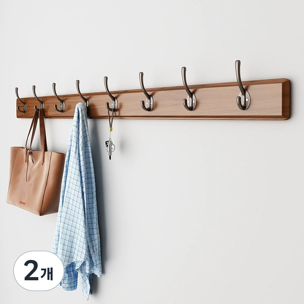 라라공방 엔틱 원목 인테리어 벽옷걸이 8단, 브라운, 2개 73,750원