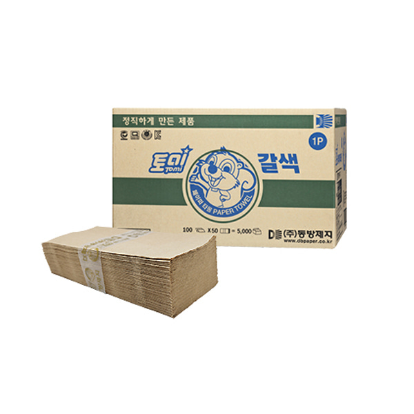 토미 갈색 페이퍼타올 핸드타올 종이 수건 1겹 5000매, 1박스, 5000매 35,260원