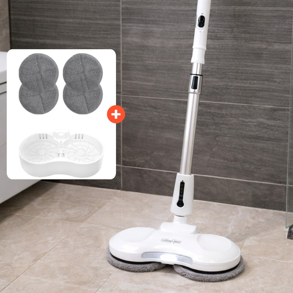 [26년형] 신일 무선 물걸레 청소기 듀얼 스윙 전동 저소음 자동 회전 극세사패드, 화이트, SDC-W9300NK 199,000원