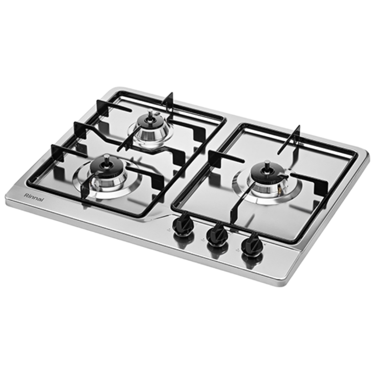 린나이 빌트인 3구 가스레인지 스테인레스 상판 타공 560x430, LNG, RBR-3603DIJ 176,300원