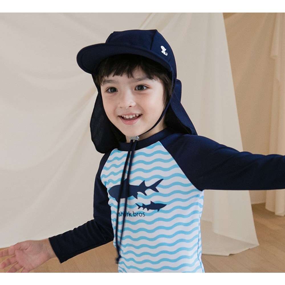 아동 키즈 항균 UV 고양이 로고 플랩캡 물놀이 자외선차단 모자 11,300원