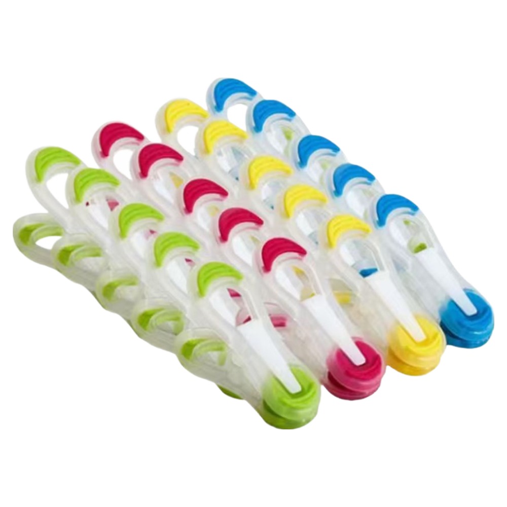 해피굿즈 다용도 손상없는 미끄럼방지 심플 빨래집게 4종 x 5p 세트, 투명 그린, 투명 레드, 투명 블루, 투명 옐로우, 1세트 10,840원