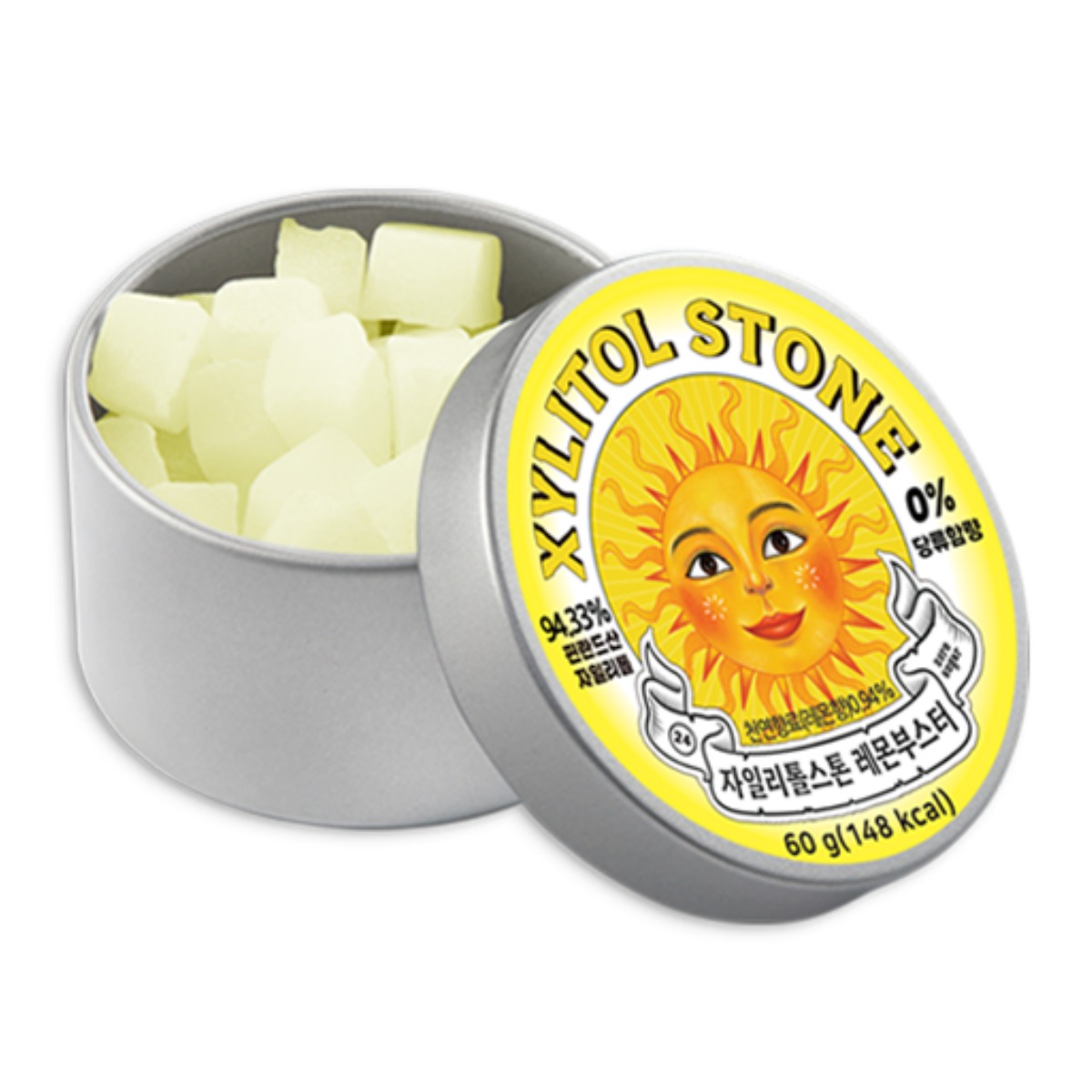 [자일리톨스톤] 자일리톨 무설탕캔디 레몬부스터 60g (과일맛캔디, 충치예방, 수제사탕% 핀란드산, 간식선물), 60g, 1개, 현재가 10,400원