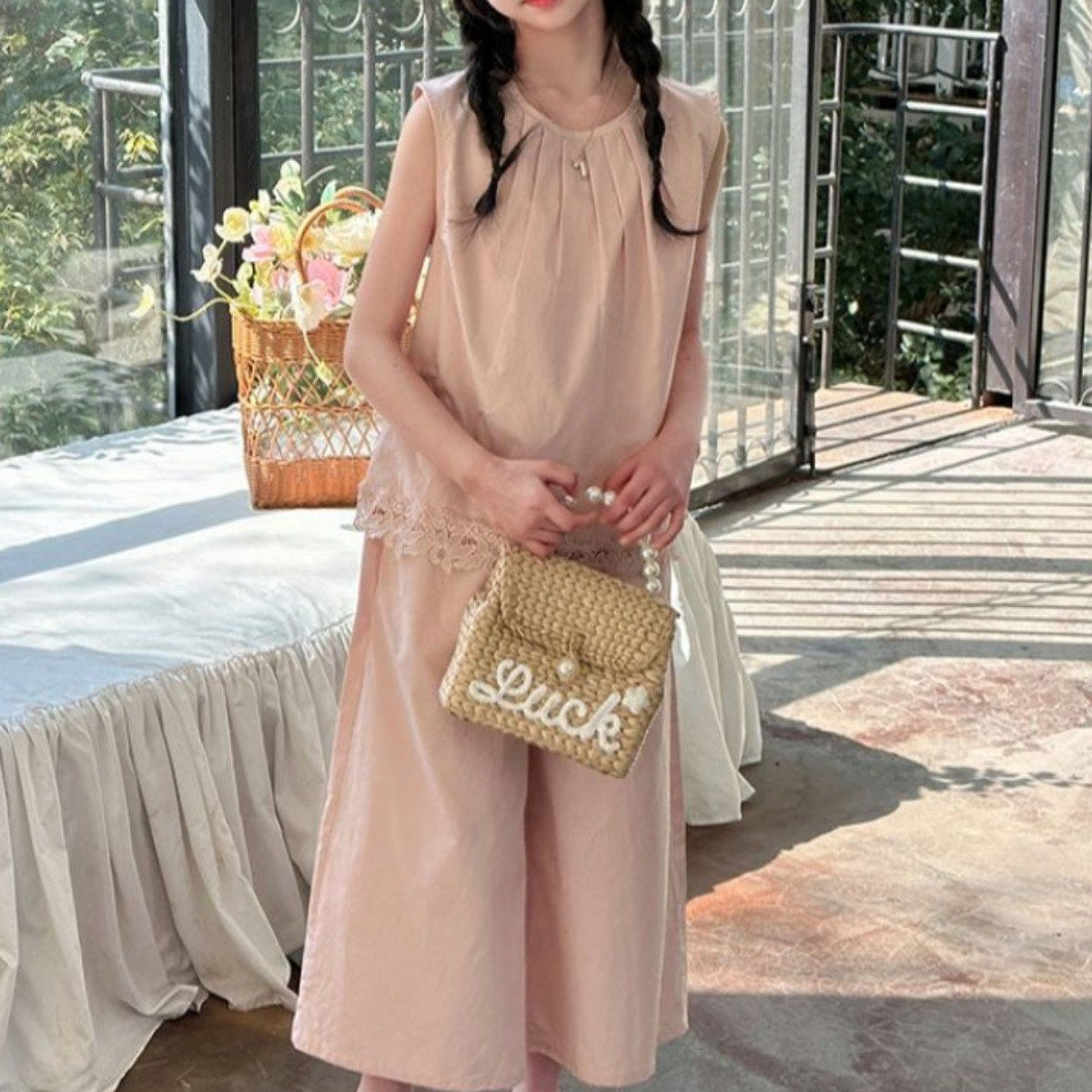 해피유통어린이 여름 민소매 탑과 넉넉한 반바지 상큼 세트14세 이상XG03 35,080원