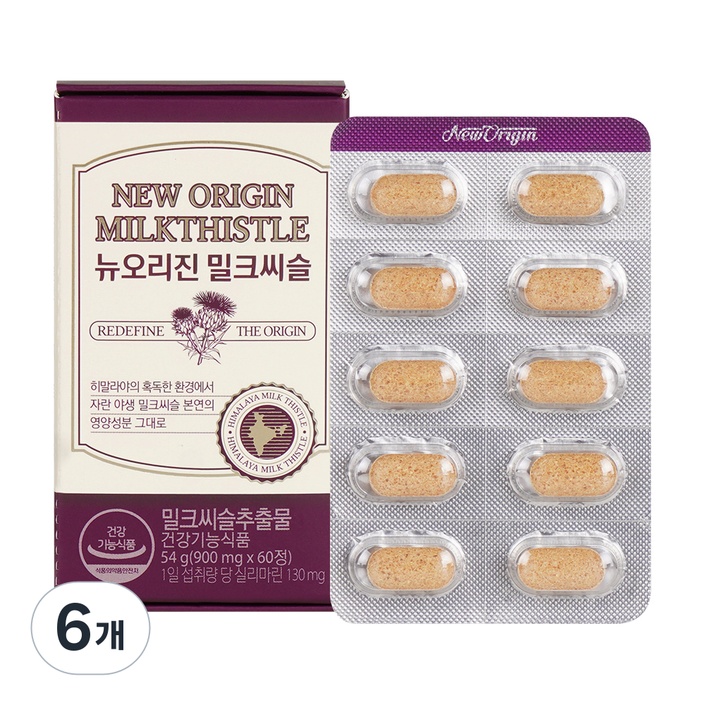 유한건강생활 뉴오리진 밀크씨슬 54g, 60정, 6개 77,770원