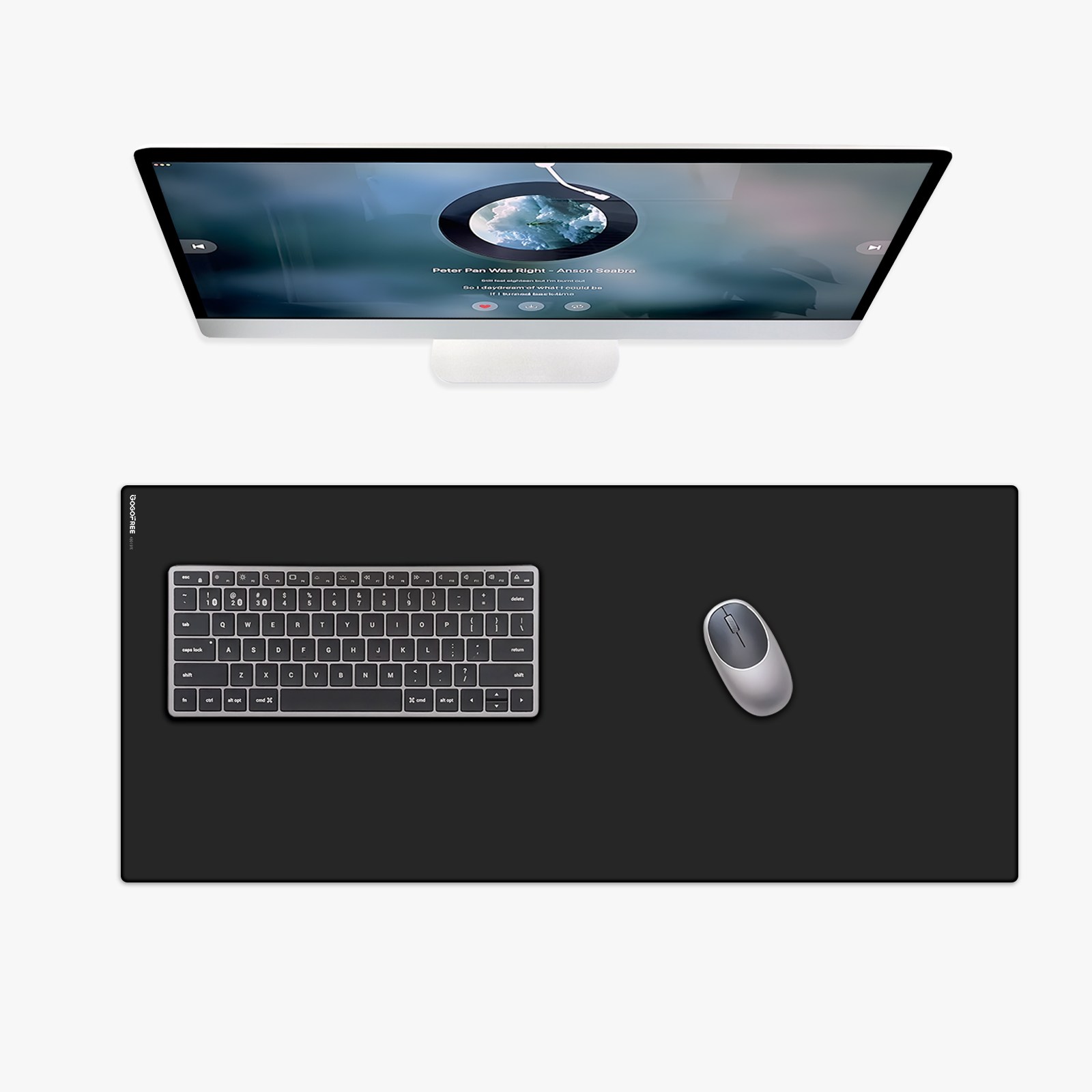 GOGOFREE 강화유리 마우스패드 게이밍 마우스 초대형 장패드 V SUPER, 4XL-430x970mm, 1개, 블랙 86,480원