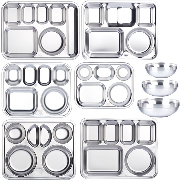 바이굿즈 스텐 식판 유아 어린이 유치원 성인 다이어트 단체급식 2,300원