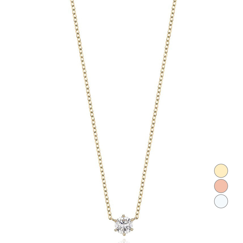로이드 여성용 0.3 6프롱 다이아몬드 골드 목걸이 14K 599,000원