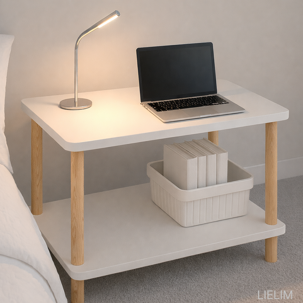 리엘림 침대 사이드 테이블 2단 미니 협탁 틈새 테이블 60cm 28,370원