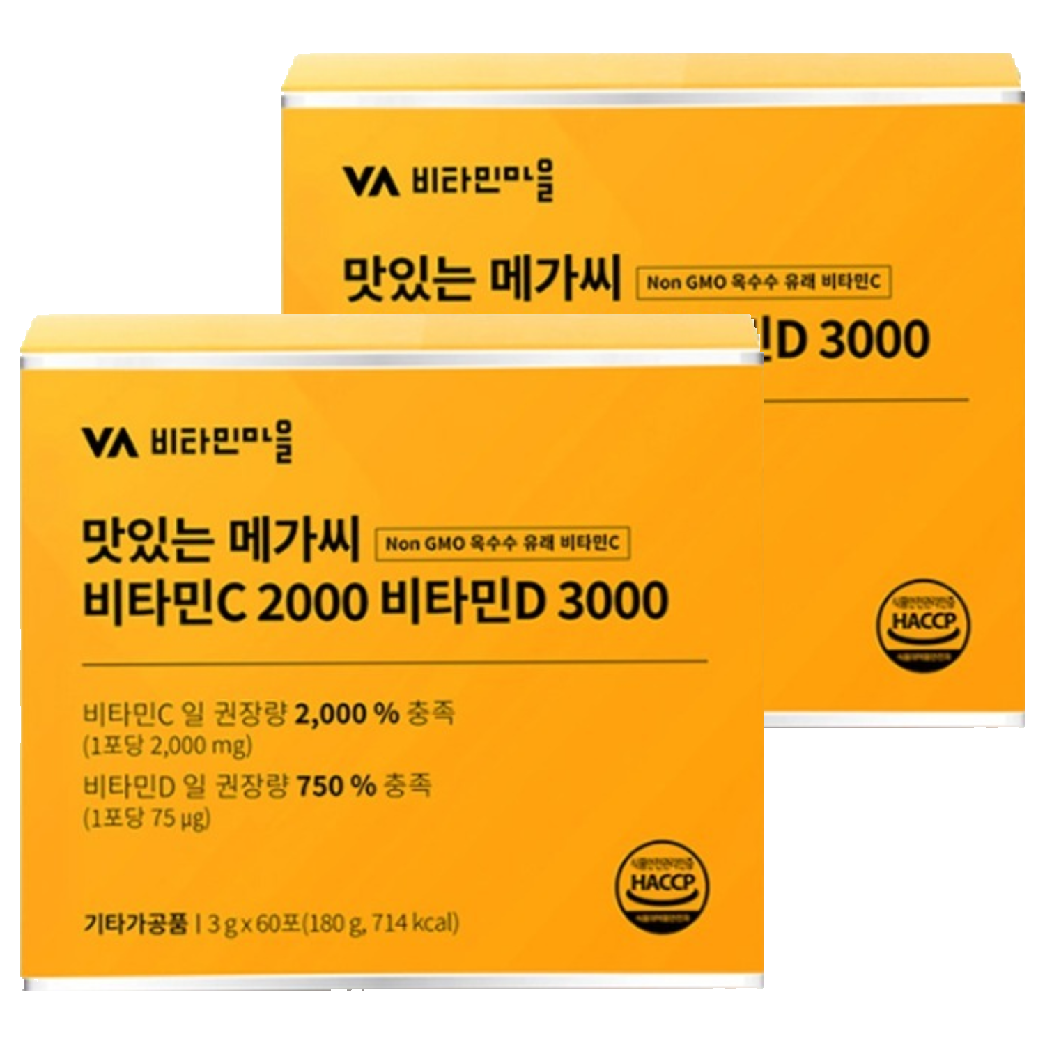 비타민마을 맛있는 메가씨 비타민C 2000 비타민D 3000, 180g, 2개 24,900원