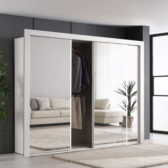 대도갤러리 키높이 클래시 2430mm 슬라이딩옷장 이불장 양복장 여닫이 장롱, 05_은경 599,900원