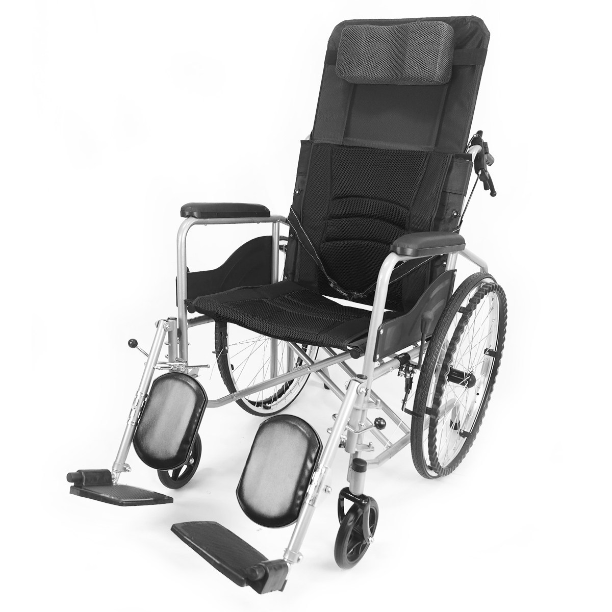 침대형 휠체어 가성비 접이식 등받이 조절+방석+가방, M3 260,000원