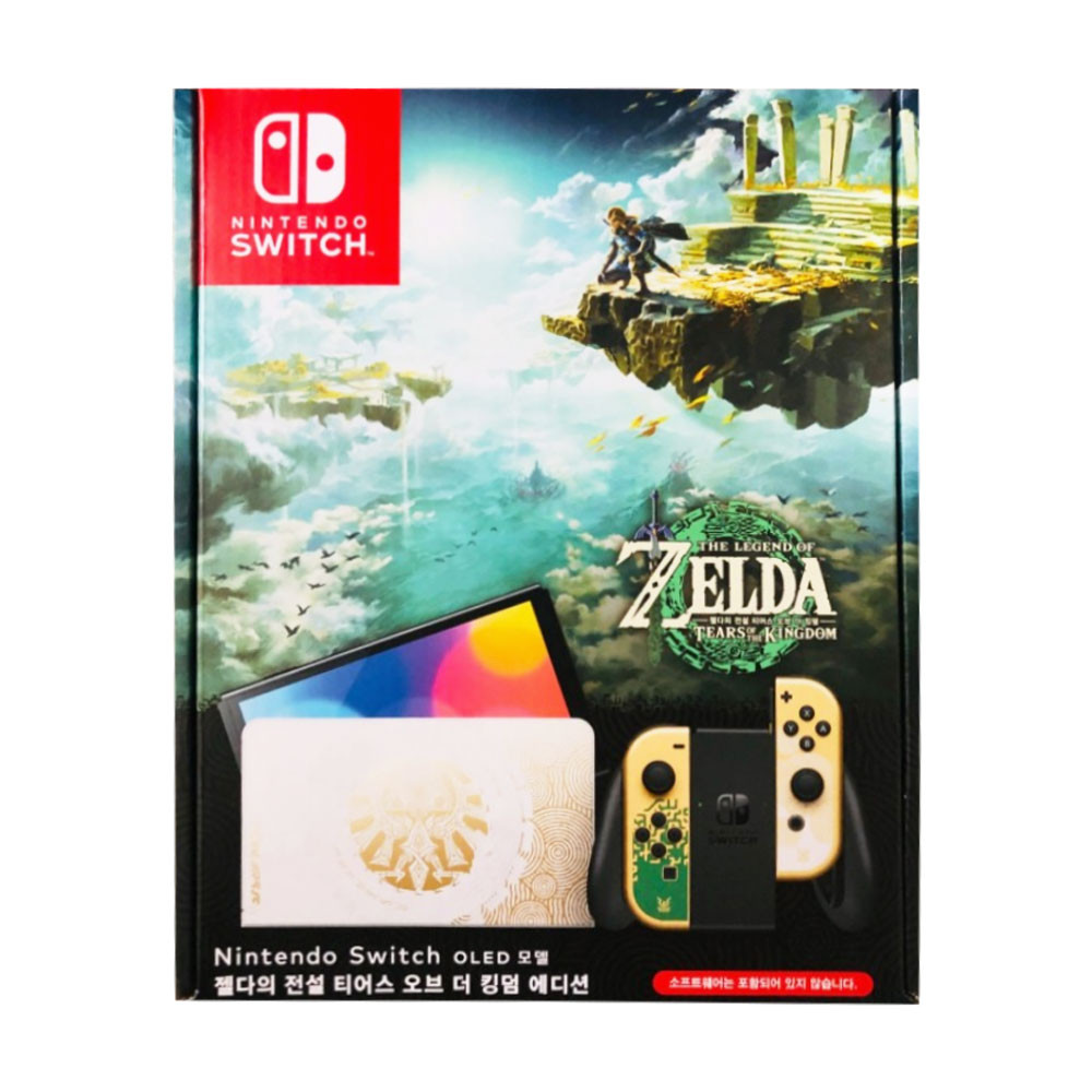 닌텐도 스위치 OLED 젤다의 전설 티어스 오브 더 킹덤 에디션 게임기 본체 국내정품 463,640원