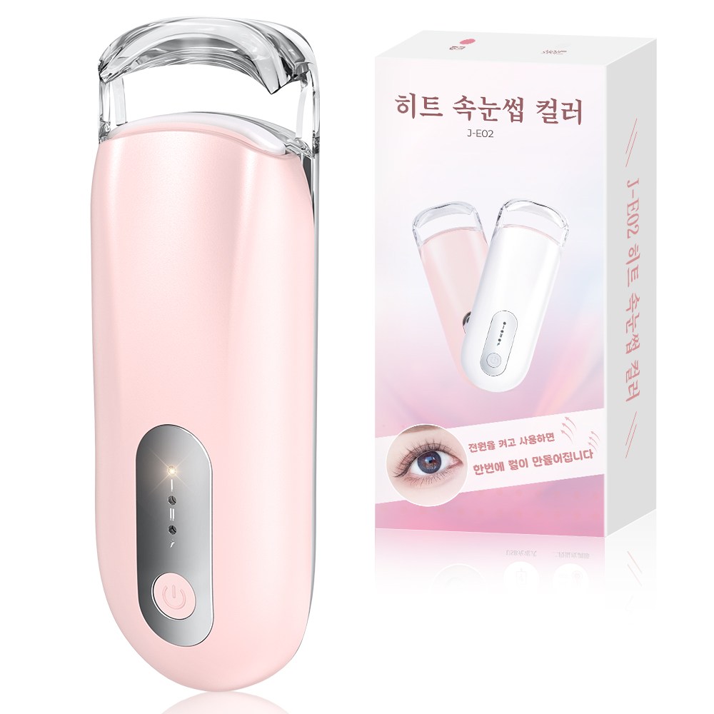 Luxeed 속눈썹 고데기 10초 가열 24H 지속 히팅 컬러 c 타입 충전 2단계 온도조절 미니 휴대용 뷰러, 1개, 핑크 45,640원