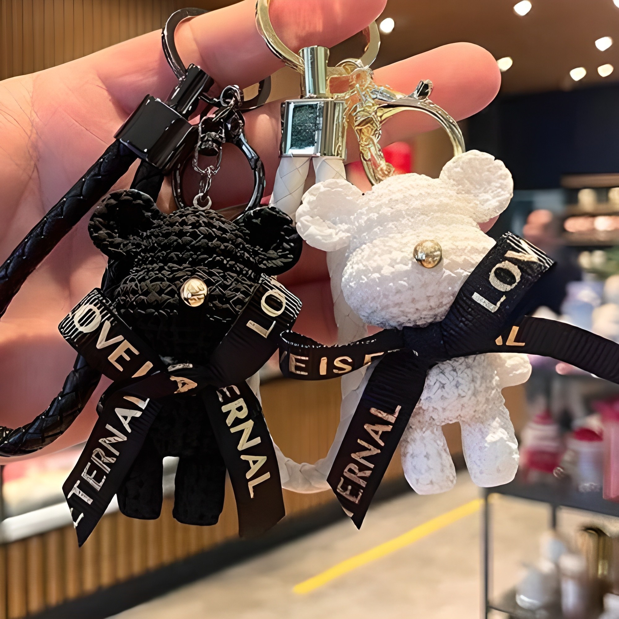 버블리데이 귀여운 니트 곰돌이 키링 2종 세트 5,810원