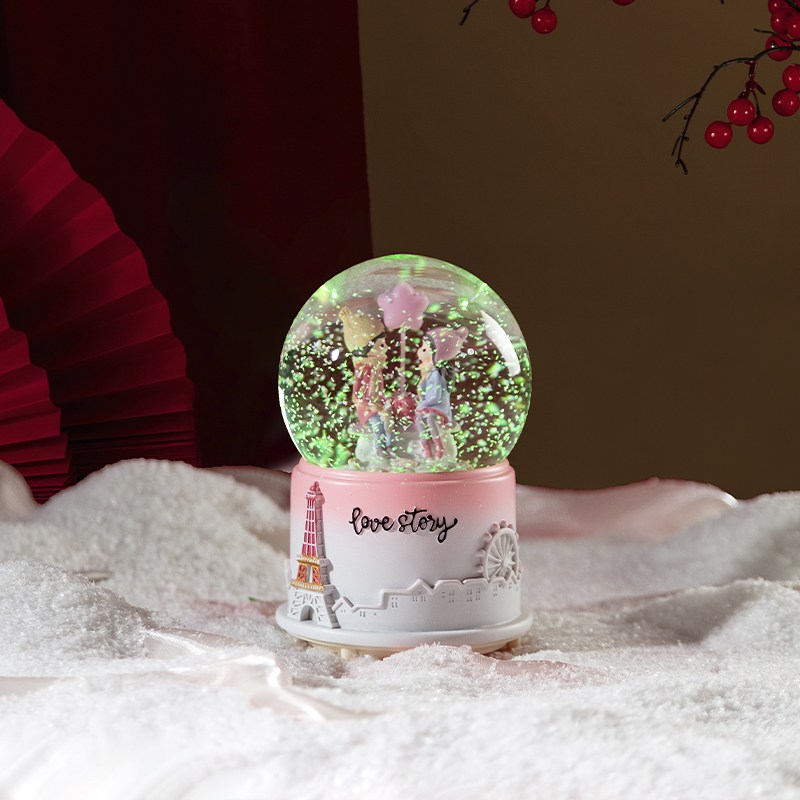 피라모니 겨울 스노우볼 프러포즈 오르골, 러브 스토리 핑크 22,800원