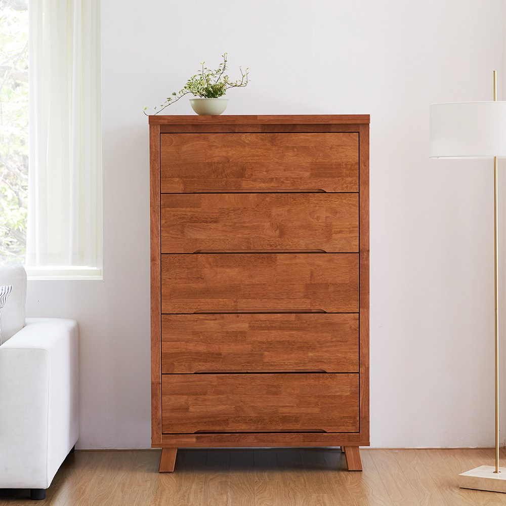 아르볼가구 아트 900 5단 원목 서랍장 수납장 월넛, 월넛, 5단 279,100원