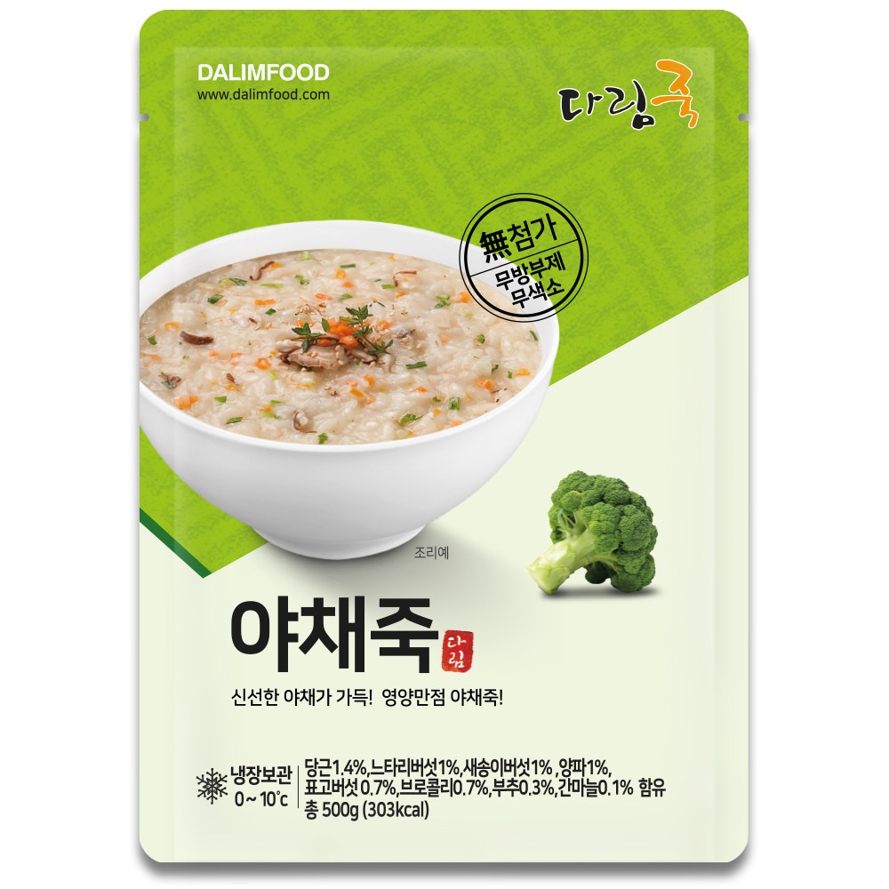 다림죽 야채죽, 10개, 500g 36,270원