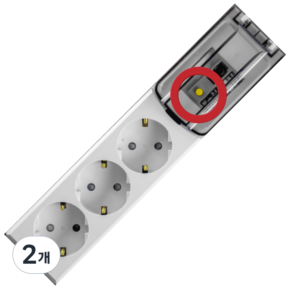 에어컨용 에어콘전용 고용량 멀티탭 누전차단, 1.5m, 2개, 화이트 46,300원