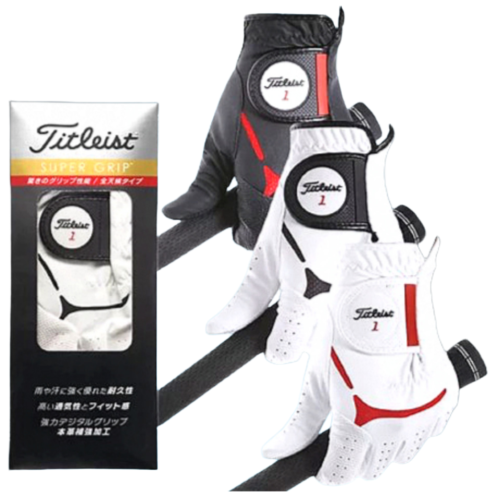 타이틀리스트 재팬 최신 정품 최고급 기능성 남자골프장갑 슈퍼그립, 화이트 33,800원