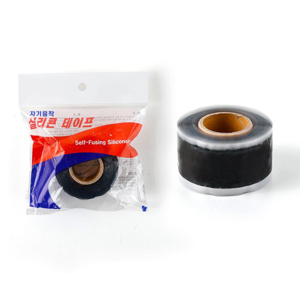 실리콘 자기융착 테이프 절연테이프 블랙 25mm 3M, 블랙, 1개 5,200원