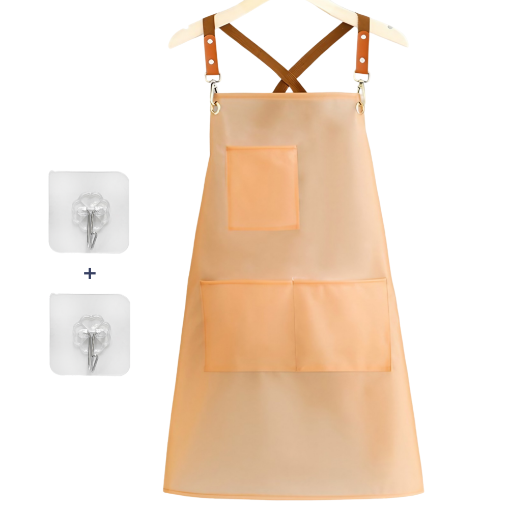 라임팝 주방 까페 길이조절 TPU 포켓 방수앞치마, 1개, 투명베이지 21,900원