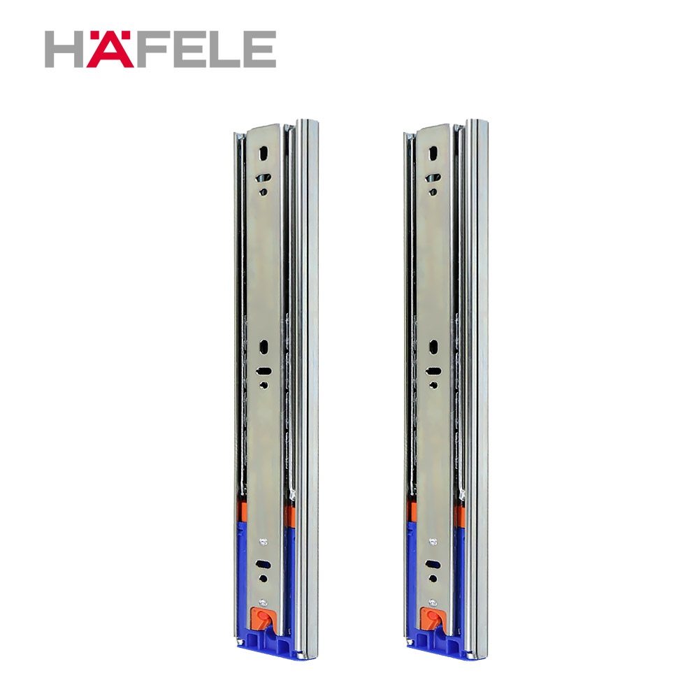 헤펠레 3단45폭 350mm 댐퍼볼레일 서랍레일 서랍 책상 싱크대, 350mm, 1개 11,300원