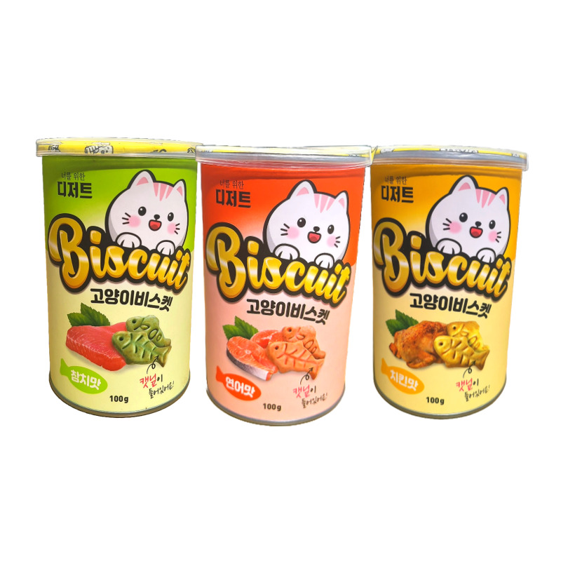 너를위한디저트 고양이 비스켓 간식 캣닢, 혼합맛(참치/치킨/연어), 100g, 1세트 12,000원